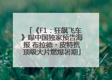 《F1：狂飙飞车》曝中国独家预告海报 布拉德・皮特携顶级大片燃爆暑期