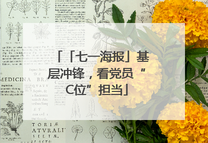 「七一海报」基层冲锋，看党员“C位”担当