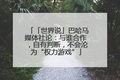「世界说」巴哈马媒体社论：与谁合作，自有判断，不会沦为“权力游戏”