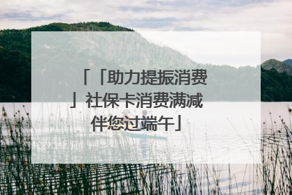「助力提振消费」社保卡消费满减伴您过端午