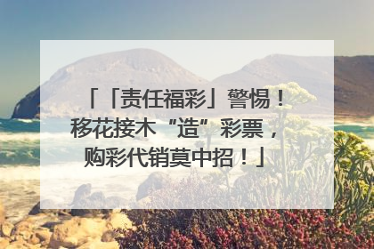 「责任福彩」警惕！移花接木“造”彩票，购彩代销莫中招！