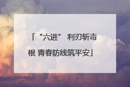 “六进” 利刃斩毒根 青春防线筑平安