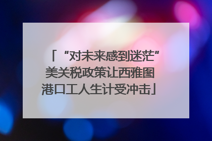 “对未来感到迷茫” 美关税政策让西雅图港口工人生计受冲击