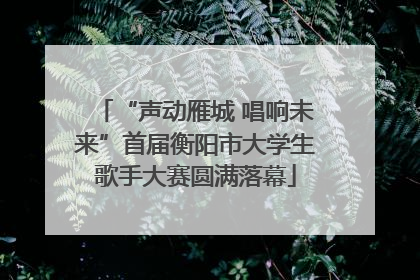 “声动雁城 唱响未来”首届衡阳市大学生歌手大赛圆满落幕