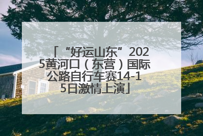 “好运山东”2025黄河口（东营）国际公路自行车赛14-15日激情上演