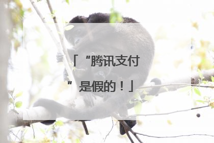 “腾讯支付”是假的！