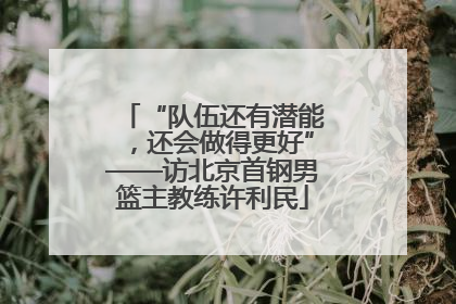 “队伍还有潜能，还会做得更好”——访北京首钢男篮主教练许利民