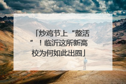 炒鸡节上“整活”！临沂这所新高校为何如此出圈