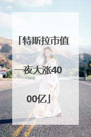 特斯拉市值一夜大涨4000亿