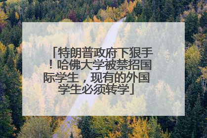 特朗普政府下狠手！哈佛大学被禁招国际学生，现有的外国学生必须转学