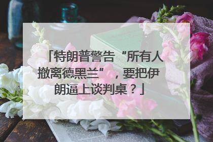 特朗普警告“所有人撤离德黑兰”，要把伊朗逼上谈判桌？