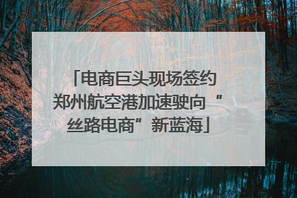 电商巨头现场签约 郑州航空港加速驶向“丝路电商”新蓝海