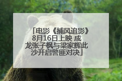 电影《捕风追影》8月16日上映 成龙张子枫与梁家辉此沙开启警匪对决