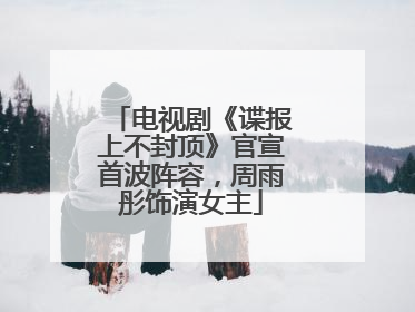 电视剧《谍报上不封顶》官宣首波阵容，周雨彤饰演女主