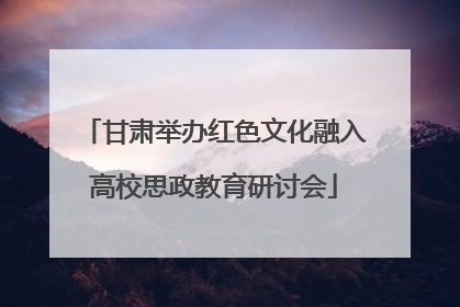 甘肃举办红色文化融入高校思政教育研讨会