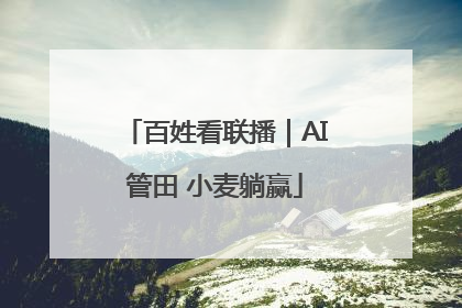 百姓看联播｜AI管田 小麦躺赢