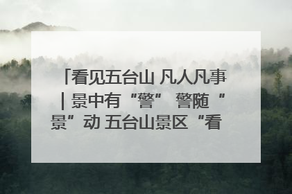 看见五台山 凡人凡事｜景中有“警” 警随“景”动 五台山景区“看得见”的平安守护