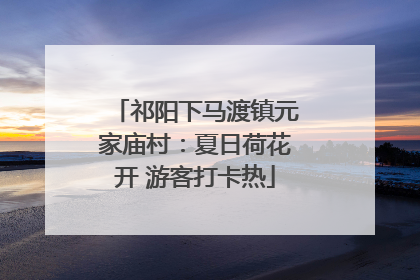 祁阳下马渡镇元家庙村：夏日荷花开 游客打卡热