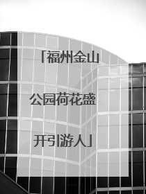 福州金山公园荷花盛开引游人
