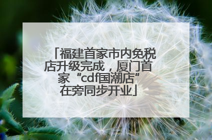 福建首家市内免税店升级完成，厦门首家“cdf国潮店”在旁同步开业