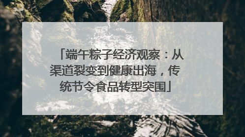 端午粽子经济观察：从渠道裂变到健康出海，传统节令食品转型突围