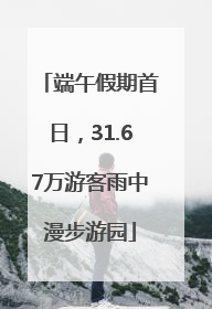 端午假期首日，31.67万游客雨中漫步游园