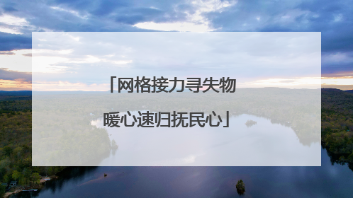 网格接力寻失物 暖心速归抚民心