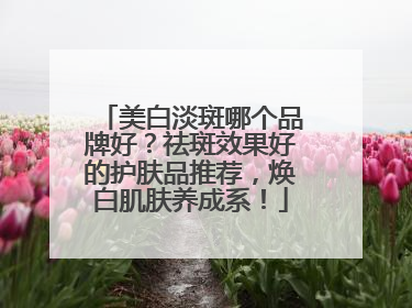 美白淡斑哪个品牌好？祛斑效果好的护肤品推荐，焕白肌肤养成系！