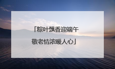 粽叶飘香迎端午 敬老情浓暖人心