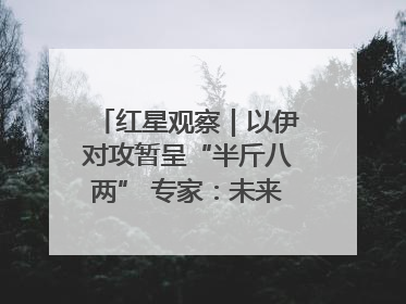 红星观察｜以伊对攻暂呈“半斤八两” 专家：未来真正变量，是美国是否进一步介入