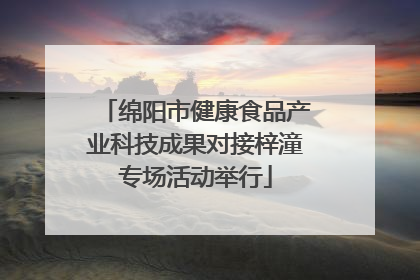 绵阳市健康食品产业科技成果对接梓潼专场活动举行