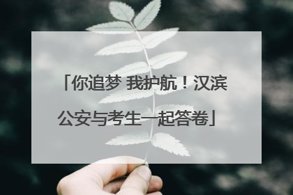 你追梦 我护航！汉滨公安与考生一起答卷