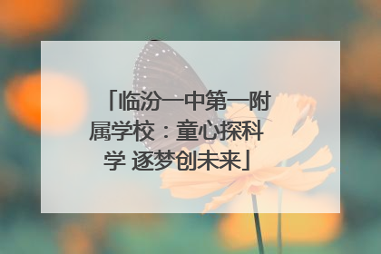临汾一中第一附属学校：童心探科学 逐梦创未来