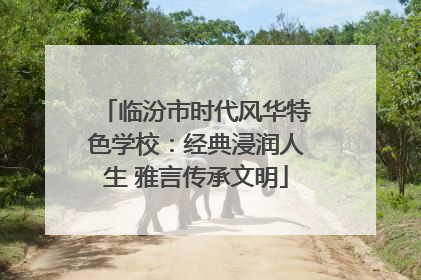 临汾市时代风华特色学校：经典浸润人生 雅言传承文明