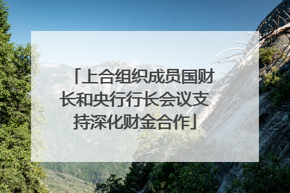 上合组织成员国财长和央行行长会议支持深化财金合作