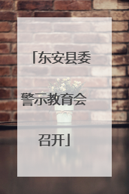 东安县委警示教育会召开