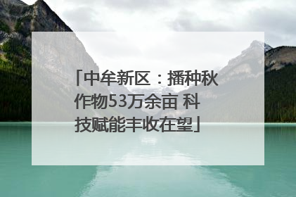 中牟新区：播种秋作物53万余亩 科技赋能丰收在望