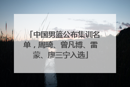 中国男篮公布集训名单，周琦、曾凡博、雷蒙、廖三宁入选