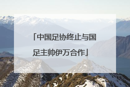 中国足协终止与国足主帅伊万合作