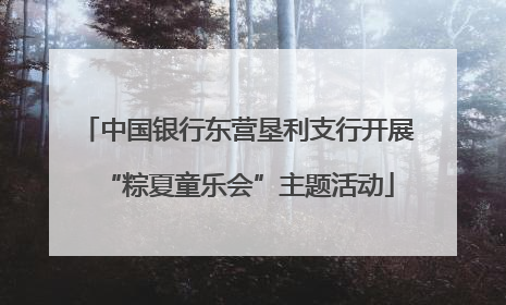 中国银行东营垦利支行开展“粽夏童乐会”主题活动