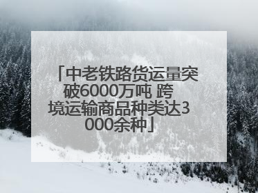 中老铁路货运量突破6000万吨 跨境运输商品种类达3000余种