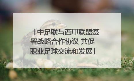 中足联与西甲联盟签署战略合作协议 共促职业足球交流和发展