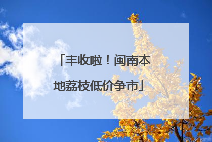 丰收啦！闽南本地荔枝低价争市