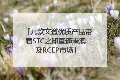 九款文登优质产品带着STC之印直通港澳及RCEP市场