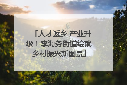 人才返乡 产业升级！李海务街道绘就乡村振兴新图景