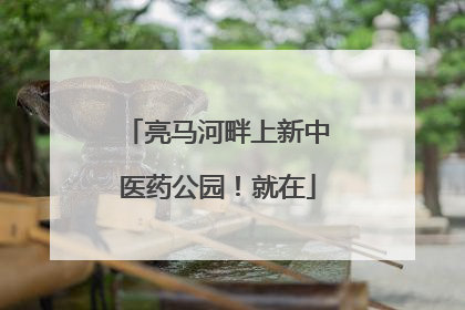 亮马河畔上新中医药公园！就在