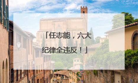 任志能，六大纪律全违反！