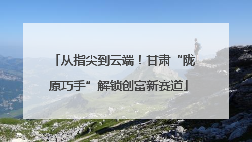 从指尖到云端！甘肃“陇原巧手”解锁创富新赛道