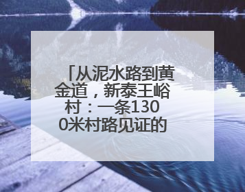 从泥水路到黄金道，新泰王峪村：一条1300米村路见证的乡村振兴蝶变