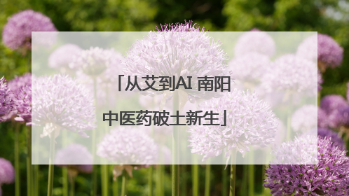从艾到AI 南阳中医药破土新生